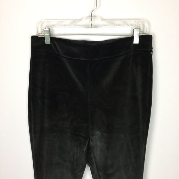 NANETTE LEPORE Skinny Pants Sz L Womans Black Velvety Corduroy Pull-On High Rise - Picture 3 of 15